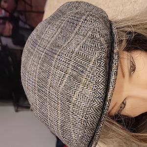VINTAGE ITALIAN FIRENZE NEWSBOY TWEED CAP. SZ 58 LG